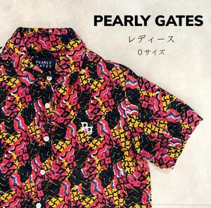 PEARLY GATES 美品 ポロシャツ　ゴルフ　ゴルフウェア 総柄 GOLF