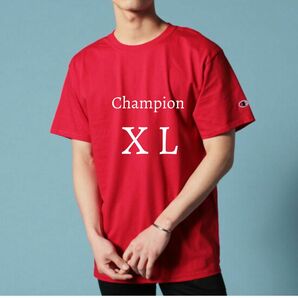 Champion チャンピオン Tシャツ 半袖 赤 レッド XL LL 大きいサイズ コットン 100%