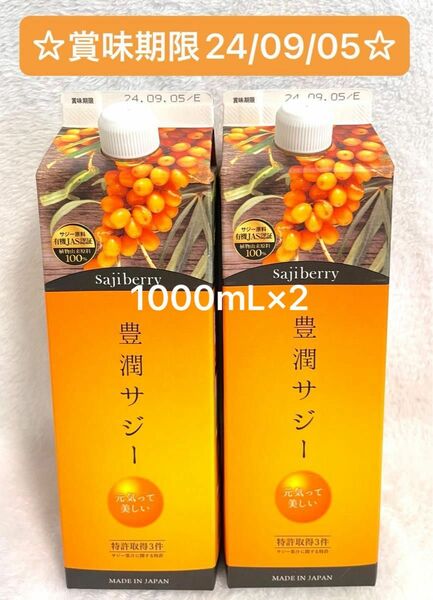 ★新品・未開封★豊潤サジー 1000ml×2本　紙パックタイプ　フィネス