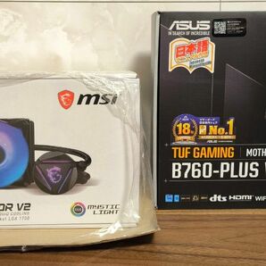 MSI MAG Core Liquid 280R V2とASUS TUF GAMING B760 PLUS WIFI マザーボード