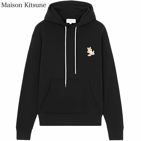 希少XLサイズ★ Maison Kitsune メゾンキツネ チラックス スウェットパーカー フォックス 狐 フーディ ブラック