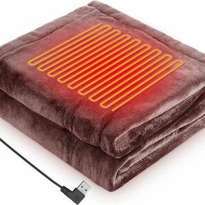 特価！ 電気毛布 ひざ掛け 電気ブランケット USBブランケット 100x74cm 3段階温度調整 掛け敷き兼用電気毛布 洗濯可能