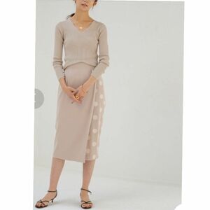 Loungedress ラウンジドレス　ドットラップスカート