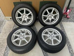 ホイール美品　室内保管　エスティマ　純正 17x7J+50 5H/114.3 ブリヂストン BRIDGESTONE BLIZZAK VRX 215/60R17 17インチ 4本セット