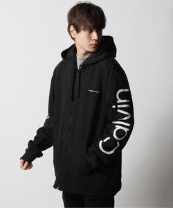 「Calvin Klein」 ジップアップパーカー S ブラック メンズ