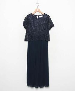 「Lace Ladies」 半袖ワンピース M ネイビー レディース