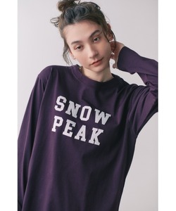 「Snow Peak」 長袖カットソー「emmiコラボ」 SMALL バーガンディー レディース