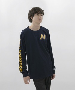 「New Balance」 長袖Tシャツ X-LARGE ネイビー メンズ