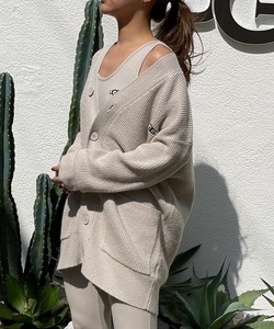 「UGG」 ニットカーディガン L ベージュ メンズ