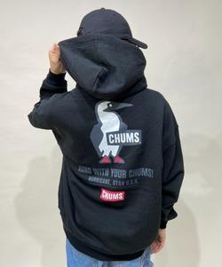 「CHUMS」 プルオーバーパーカー M ブラック メンズ