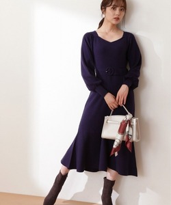 「PROPORTION BODY DRESSING」 ニットワンピース MEDIUM ネイビー レディース