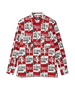 「HYSTERIC GLAMOUR」 長袖シャツ LARGE レッド系その他 メンズ