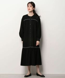 「Ray BEAMS」 長袖ワンピース ONE SIZE ブラック レディース