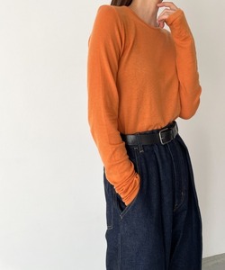 「CANAL JEAN」 「el mar」長袖カットソー ONE SIZE オレンジ レディース