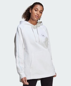 「adidas by Stella McCartney」 プルオーバーパーカー MEDIUM ホワイト レディース