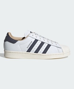 「adidas」 ローカットスニーカー 24.5cm ホワイト×ネイビー メンズ