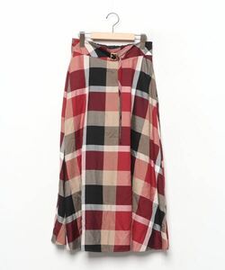 「BURBERRY BLUE LABEL」 ロングスカート 38 レッド レディース_画像1