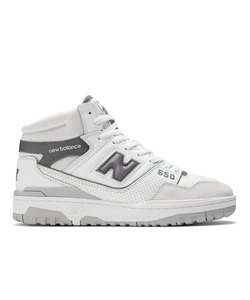 「New Balance」 ハイカットスニーカー 23.0cm ホワイト×グレー メンズ