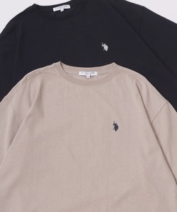 「U.S. POLO ASSN.」 半袖Tシャツ LL ベージュ メンズ