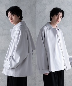 「KUUUPY」 ジップアップブルゾン LARGE ライトグレー メンズ