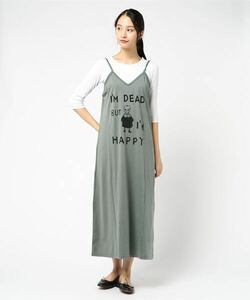 「HYSTERIC GLAMOUR」 キャミソールワンピース FREE カーキ レディース