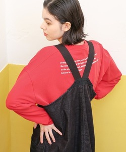 「niko and...」 スウェットカットソー BIG(L) レッド レディース