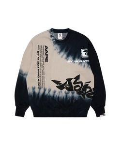 「AAPE BY A BATHING APE」 スウェットカットソー SMALL ブラック メンズ