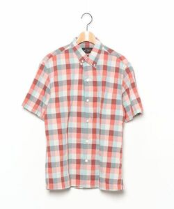 「BEAMS PLUS」 半袖シャツ MEDIUM レッド メンズ