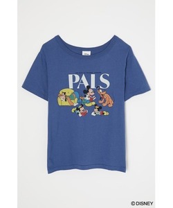 「Disney SERIES CREATED by MOUSSY」 半袖Tシャツ FREE ライトブルー レディース