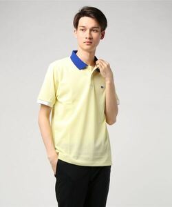 「BEAMS GOLF」 半袖ポロシャツ SMALL イエロー メンズ