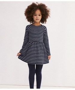 「PETIT BATEAU」 「KIDS」長袖ワンピース 4YEAR ネイビー キッズ