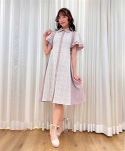 「axes femme POETIQUE」 シャツワンピース MEDIUM ピンク レディース