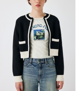 「MOUSSY」 ニットカーディガン FREE ブラック レディース