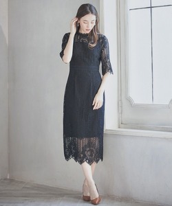 「DRESS PLUS」 半袖ワンピース X-LARGE ブラック レディース