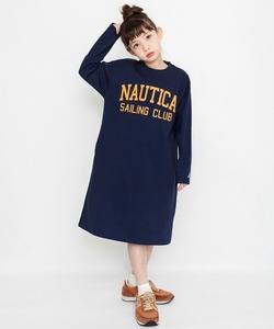 「NAUTICA」 「KIDS」長袖ワンピース 150 ネイビー キッズ