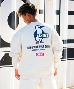 「CHUMS」 長袖Tシャツ L ホワイト メンズ