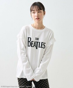 「FREAK'S STORE」 長袖カットソー「THE BEATLESコラボ」 フリ- オフホワイト レディース