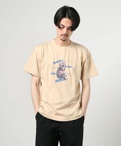 「BEAMS T」 半袖Tシャツ MEDIUM ベージュ メンズ