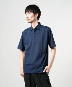 「BEAMS LIGHTS」 半袖ポロシャツ MEDIUM ネイビー メンズ