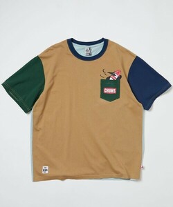 「CHUMS」 半袖Tシャツ X-LARGE ベージュ メンズ