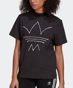 「adidas」 半袖Tシャツ X-LARGE スミクロ レディース