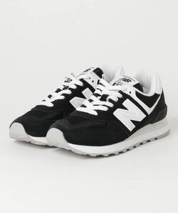 「New Balance」 ローカットスニーカー 24.5cm ブラック レディース