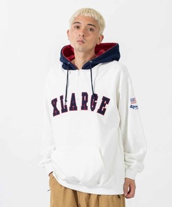 「XLARGE」 プルオーバーパーカー L ホワイト メンズ