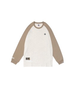 「AAPE BY A BATHING APE」 長袖Tシャツ SMALL ダークベージュ メンズ