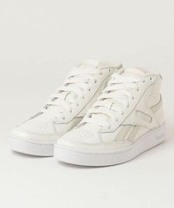 「Reebok」 ハイカットスニーカー 24.5cm アイボリー レディース