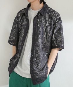 「SENSE OF PLACE by URBAN RESEARCH」 半袖シャツ LARGE チャコールグレー メンズ