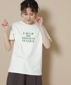 「N.（N. Natural Beauty Basic）」 半袖Tシャツ MEDIUM ホワイト×グリーン レディース