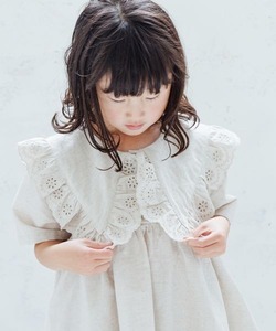 「LOWRYS FARM」 「KIDS」シャツワンピース 130cm ベージュ キッズ