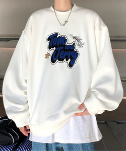 「TOM&JERRY」 スウェットカットソー X-LARGE ホワイト メンズ