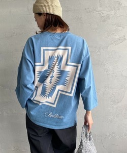 「PENDLETON」 7分袖カットソー X-LARGE ブルー レディース_画像1